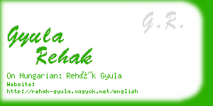 gyula rehak business card